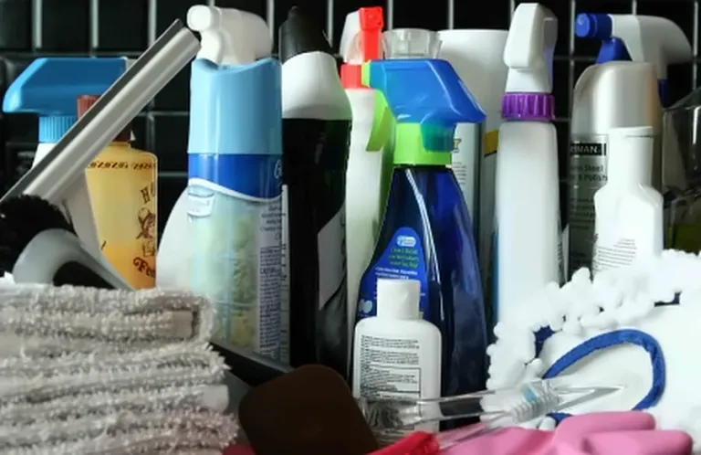 Cleaning chemicals, sprays and towels